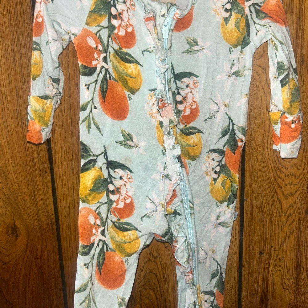 Posh Peanut Citrus Floral Kids Pajamas